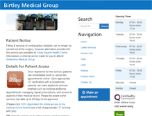 Tablet Screenshot of birtleymedicalgroup.nhs.uk